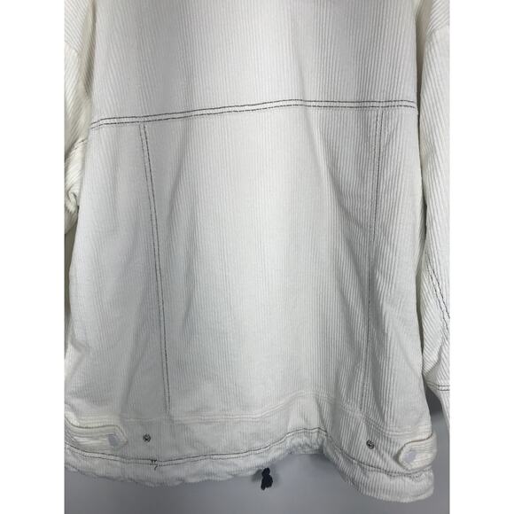 We the Free Anthropologie Women's Lust for Life Corduroy Oversized Jacket Ivory - Picture 10 of 16